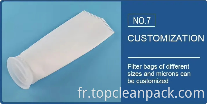 Sac de filtre PE à basse pression à haut débit largement applicable